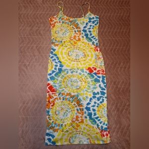Tie dye bodycon dress. Size: M